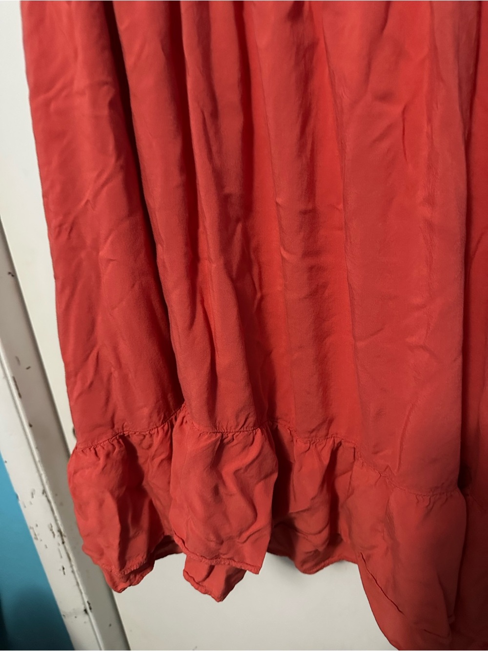Women's Rust Ruffle Hem Sundress